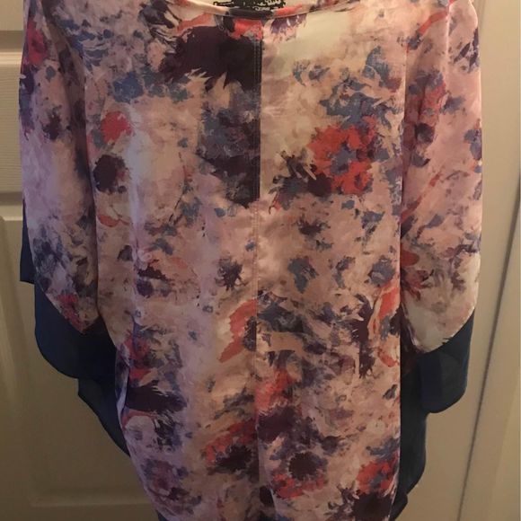 Ava & Viv Size 1x Purple And Pink Top Lightweight - Picture 2 of 3